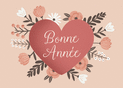Coeur fleuri pour c&eacute;l&eacute;brer 2026 avec amour